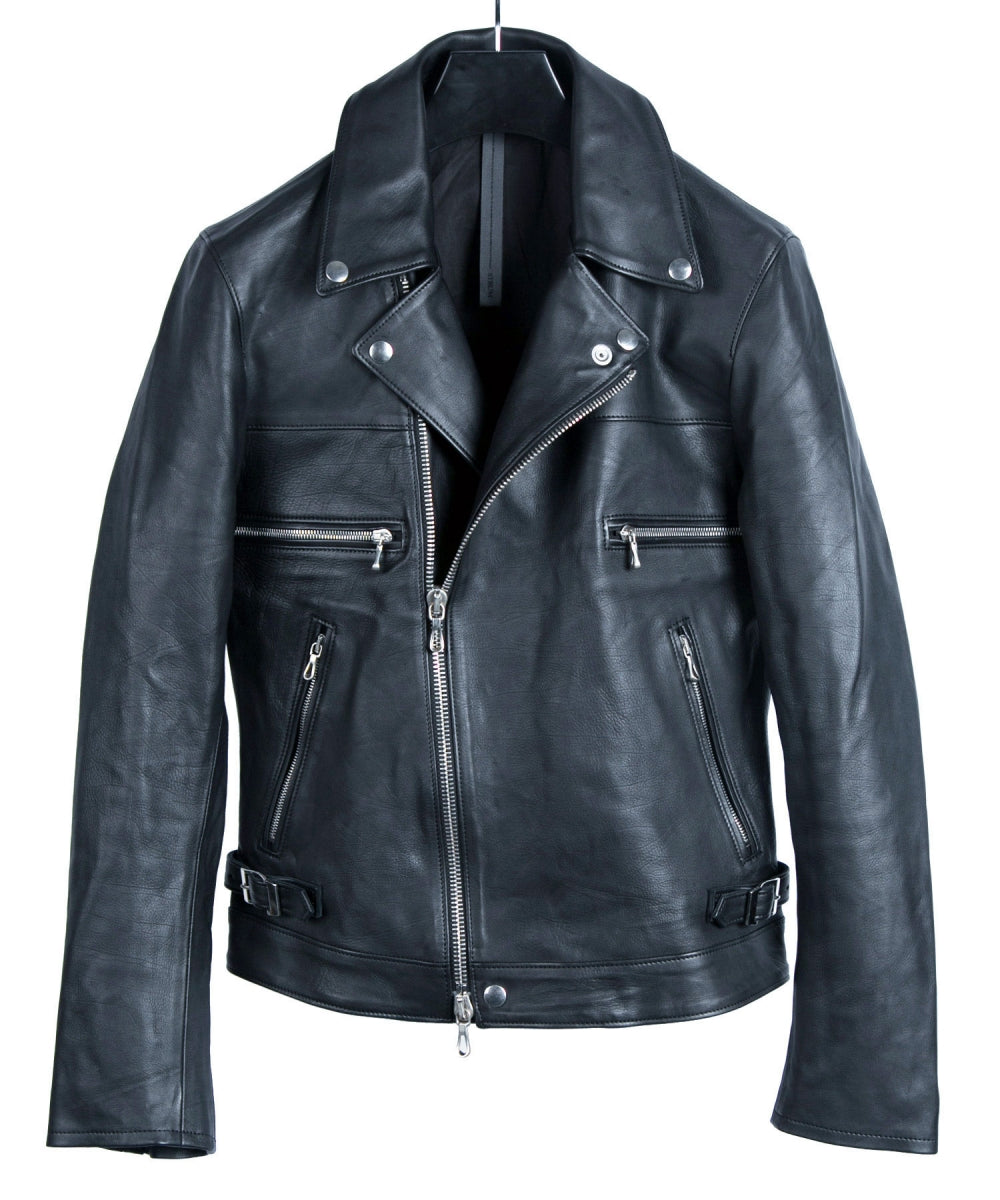 Domestic Calf Skin Double Riders Jacket