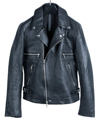 Domestic Calf Skin Double Riders Jacket