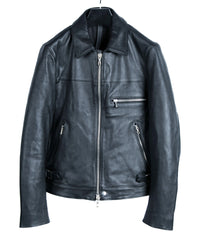 Load image into Gallery viewer, Domestic Calf Skin Single Riders Jacket with Collar