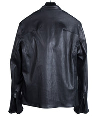 フランスストレッチラム シングルライダースジャケット