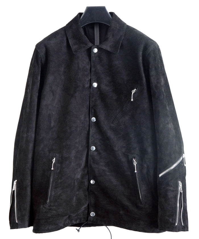 地生カーフスエード B・STAR コーチジャケット