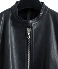 地生オイルカーフ シングルライダースジャケット