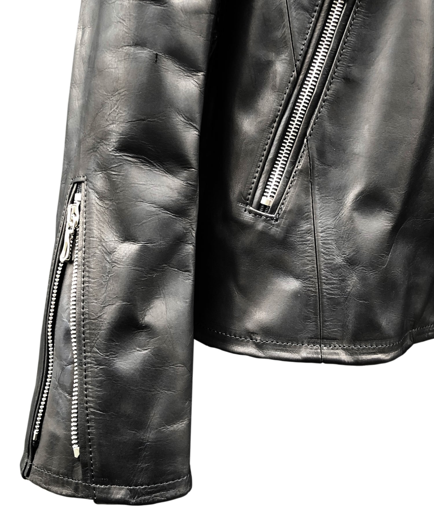 Load image into Gallery viewer, Domestic Oil Kip Hybrid Tanned Single Riders Jacket / Black