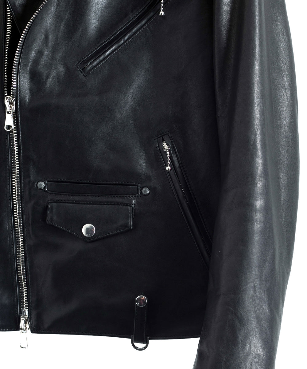 STRUM x DeeTA Vegetable Full Tanned Horsehide Wax Vintage Double Riders Jacket