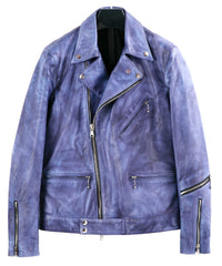 [Burning dyed] Domestic Vegetable Full Tanned Steer Double Riders jacket