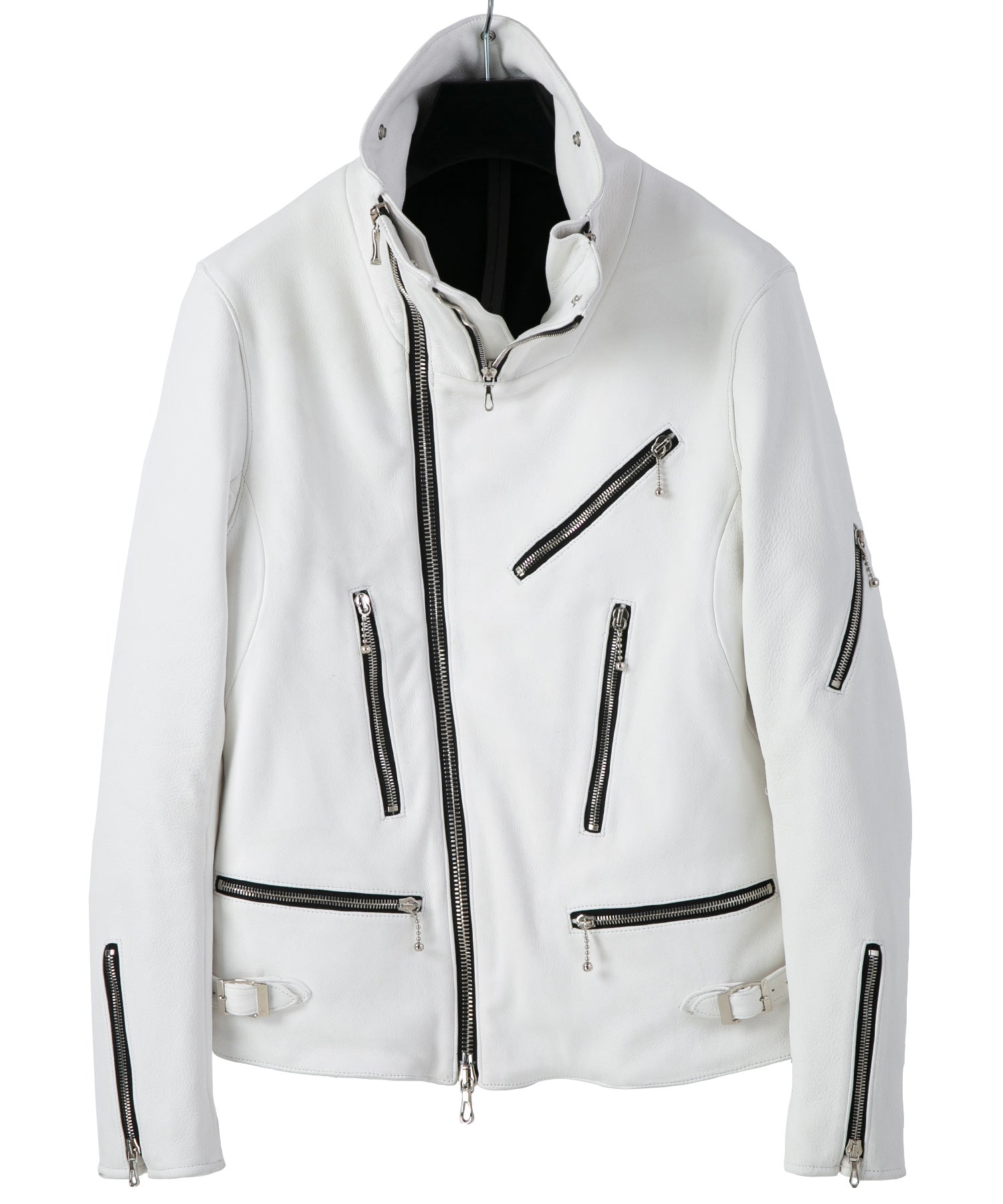 アルデヒド鞣し ディアスキン MAD ライダースジャケット - ピュア