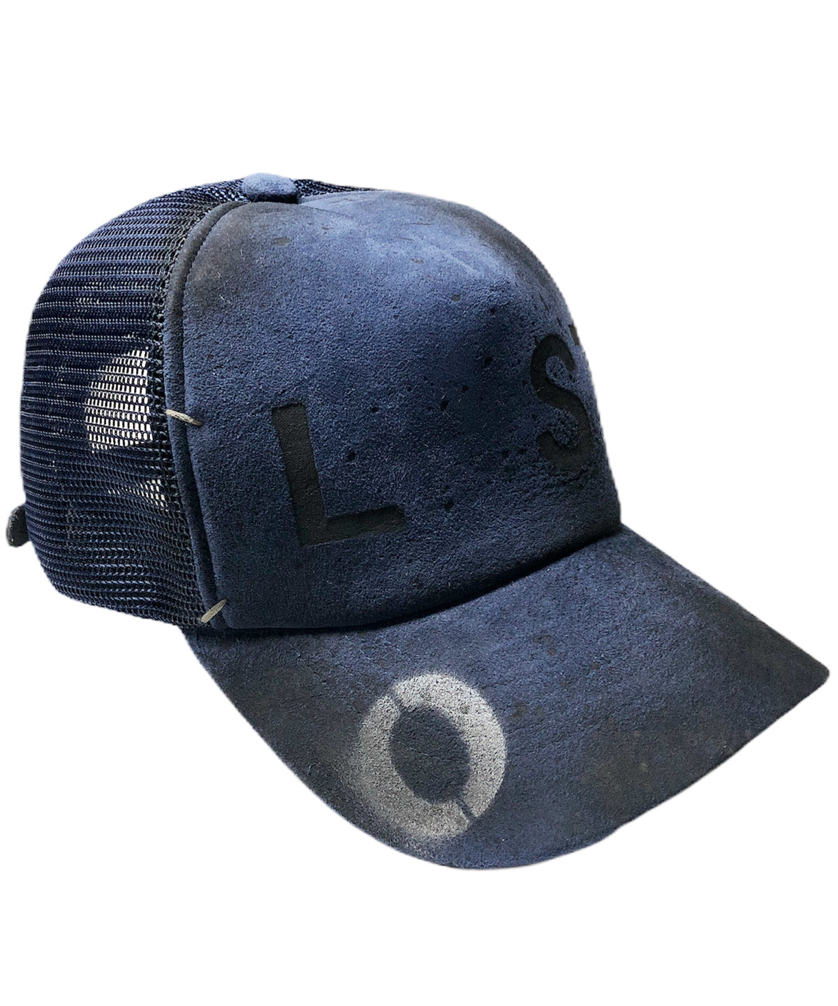 STRUM デザイナーカスタムメイド ゴートスエード レザーメッシュキャップ "LOST" Ver.3
