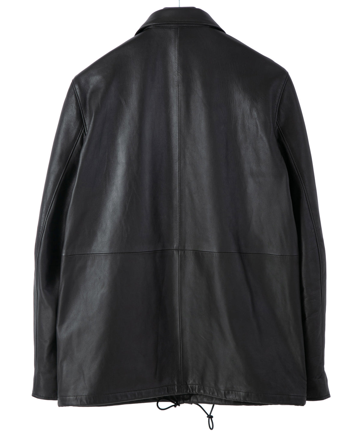 Italian Oil Lambskin Coach Jacket / BLACK