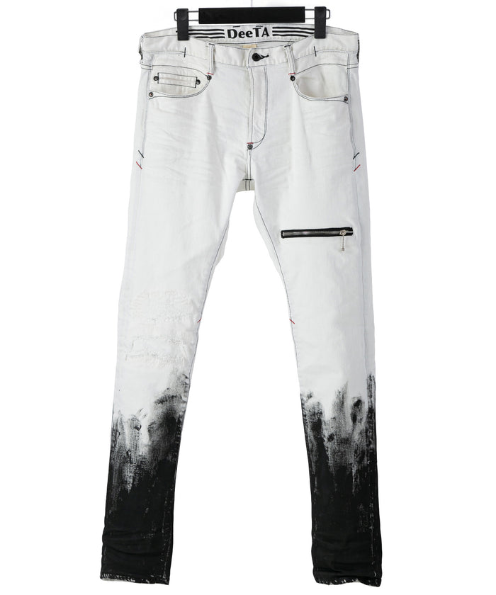 STRUM × DeeTA ダブルコアストレッチ デニムパンツ - ホワイト