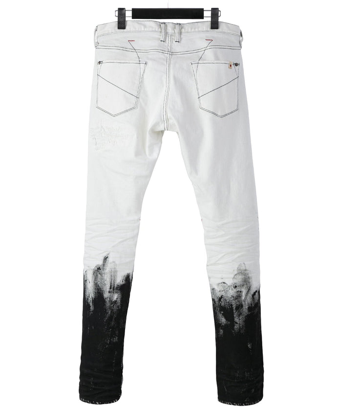 STRUM × DeeTA ダブルコアストレッチ デニムパンツ - ホワイト