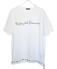 STRUM x JOHNNY BUSINESS "Destroy and Strumming" T-shirt / White