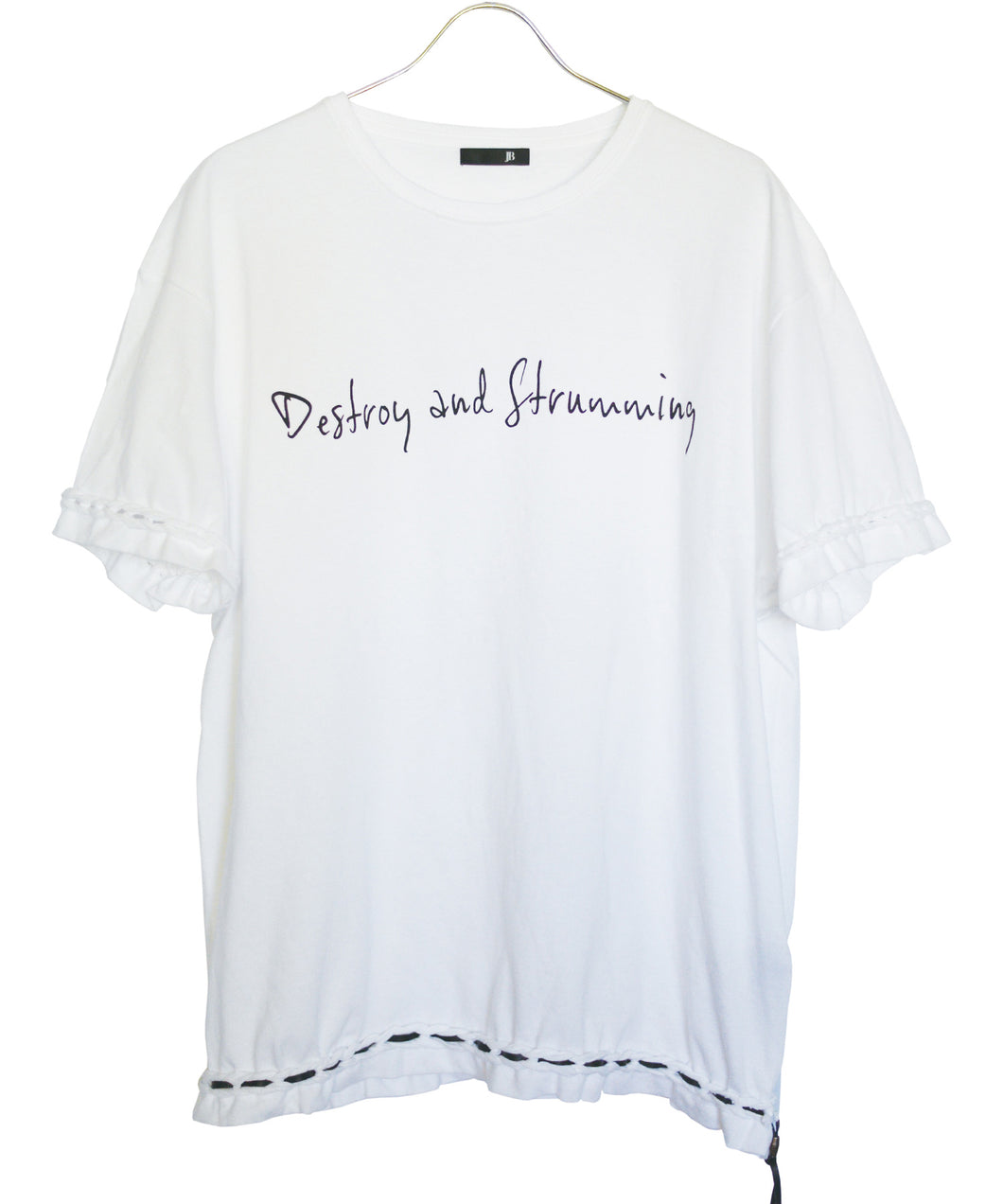 STRUM × JOHNNY BUSINESS『Destroy and Strumming』Tシャツ - ホワイト