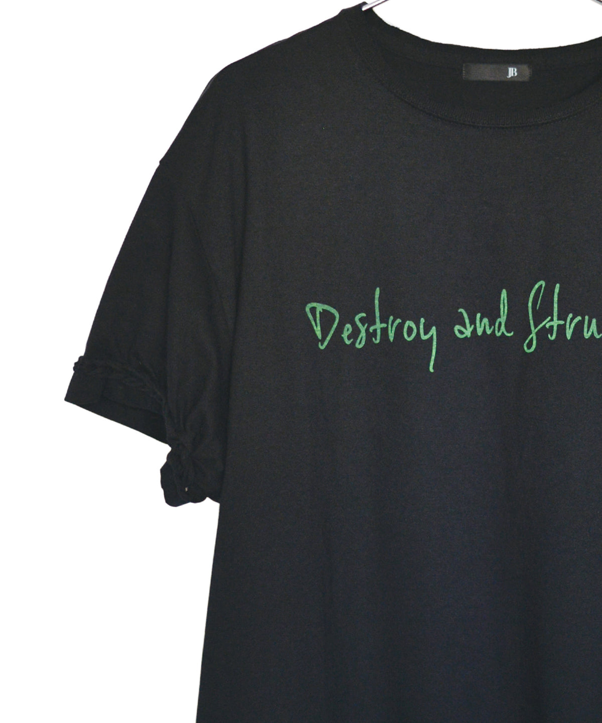 STRUM x JOHNNY BUSINESS "Destroy and Strumming" T-shirt / Black