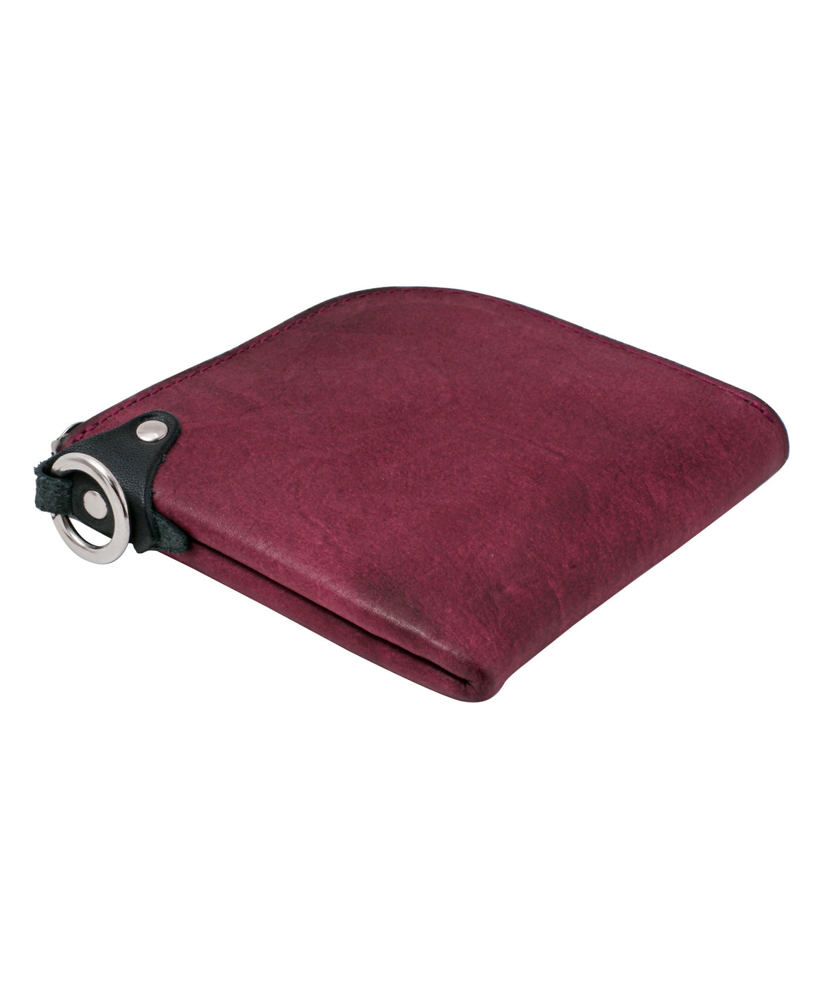 [Burning Dyed] Domestic Vegetable Full Tanned Calf Skin Wallet / Burgundy