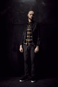 地生フルタンニンステア 製品染め シングルライダースジャケット - ブラック