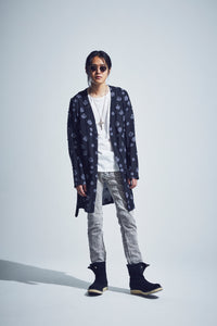 11oz Organic Cotton Stretch Denim Tight Straight Jeans / WHITE