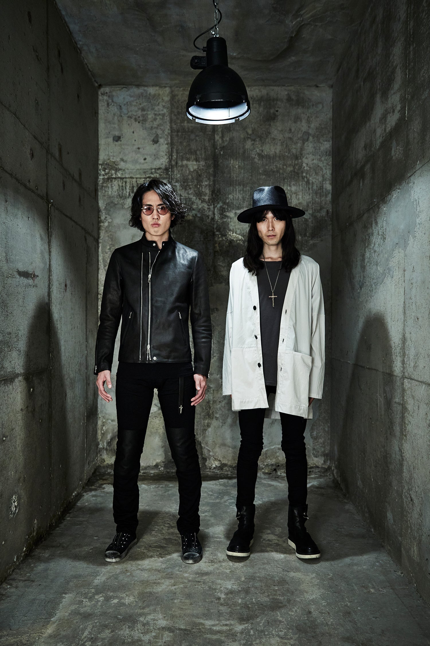 ジャパンオイルカーフ JAY セミシングルライダースジャケット - BLACK