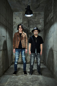 Stripe Cotton Leno Cloth Open-necked Short-Sleeve Shirts / BLACK