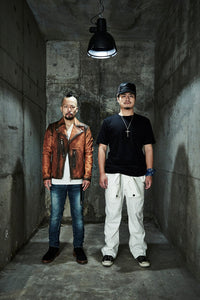 Japan Vegetable Full tanned Calf skin Garment Burning Dyed "HI-FLYER" Double Riders - SUNBURST