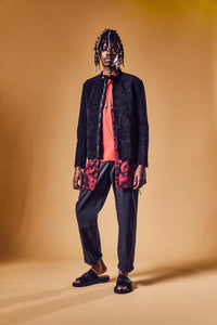 80/2 強撚天竺 オーバーサイズ ノースリーブ カットソー - RED