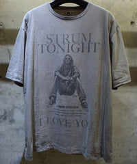 [STRUM ATTITUDE] "I LOVE YOU" Zombie T Shirts / Gray