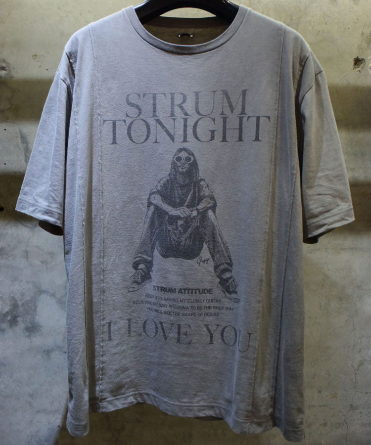 【STRUM ATTITUDE】『I LOVE YOU 』Zombie T Shirts - Gray
