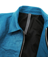 Pit Vegetable Full Tanned Shrank Horse hide "Vincents" Single Riders / BLACK / BLUE