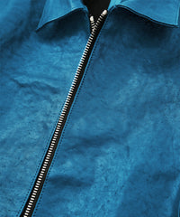 Pit Vegetable Full Tanned Shrank Horse hide "Vincents" Single Riders / BLACK / BLUE