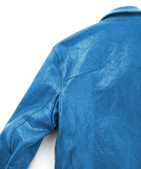 Pit Vegetable Full Tanned Shrank Horse hide "Vincents" Single Riders / BLACK / BLUE