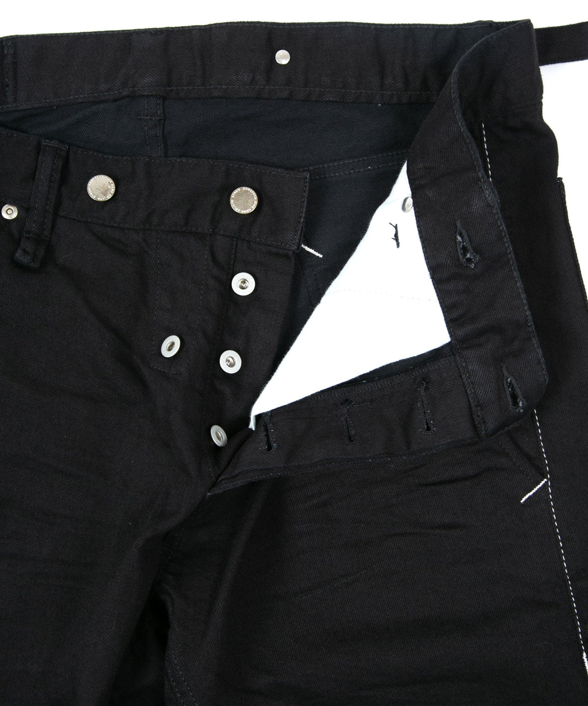 11oz Organic Cotton Stretch Denim Box Wide Straight Jeans - BLACK