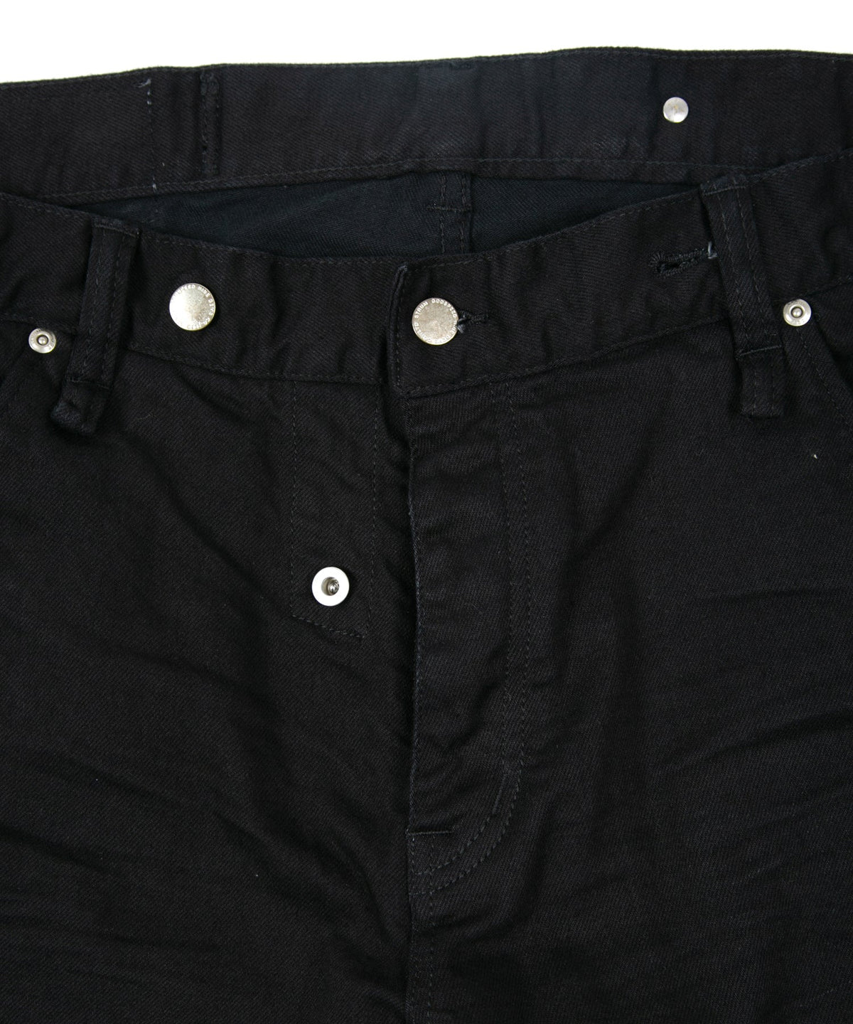 11oz Organic Cotton Stretch Denim Box Wide Straight Jeans - BLACK