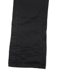 11oz Organic Cotton Stretch Denim Box Wide Straight Jeans - BLACK