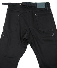 11oz Organic Cotton Stretch Denim Box Wide Straight Jeans - BLACK