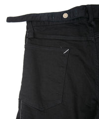 11oz Organic Cotton Stretch Denim Box Wide Straight Jeans - BLACK
