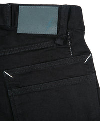 11oz Organic Cotton Stretch Denim Box Wide Straight Jeans - BLACK