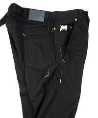 11oz Organic Cotton Stretch Denim Box Wide Straight Jeans - BLACK