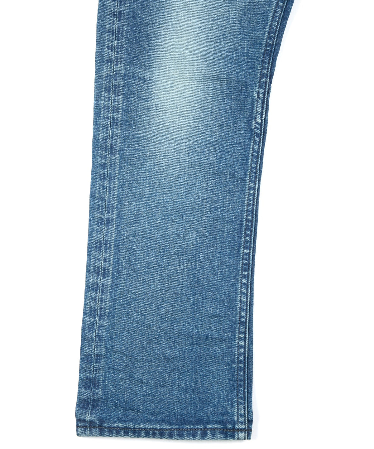 12.5oz Organic Cotton Stretch Over Lap Tight Straight Jeans - INDIGO