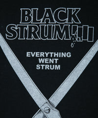 画像をギャラリービューアに読み込む, 30/- ナチュラルソフト天竺 BLACK STRUM ワイド Tシャツ - BLACK