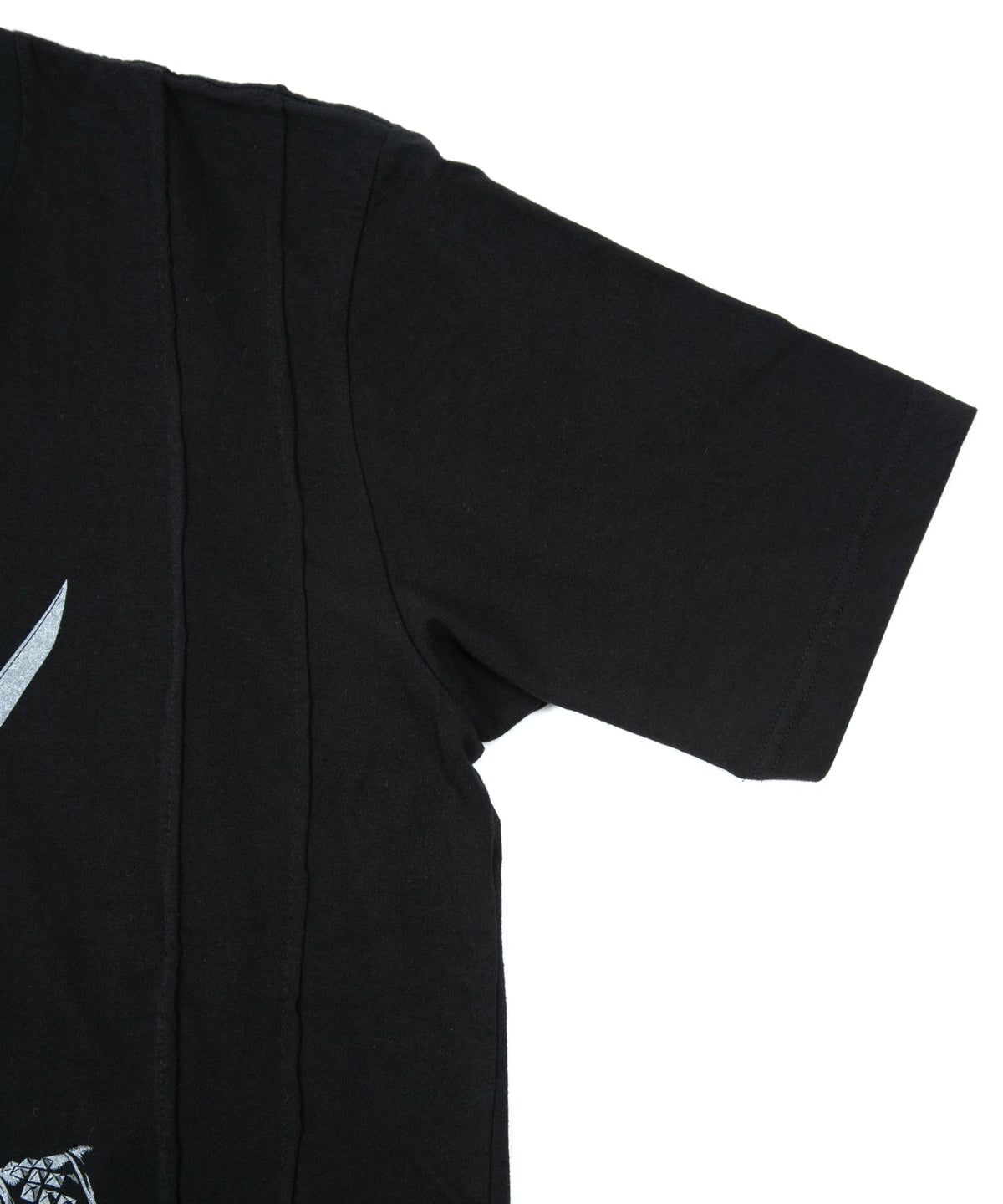 Natural Soft Cotton Oversize BLACK STRUM Crew Neck T-shirt - BLACK