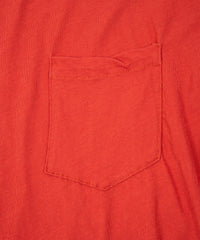 80/2 強撚天竺 オーバーサイズ レイヤード クルーネック T シャツ - RED