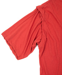 80/2 強撚天竺 オーバーサイズ レイヤード クルーネック T シャツ - RED