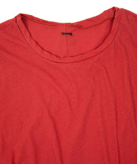 Hard Twist Cotton Oversize Crew Neck T-shirt - RED