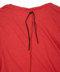 Hard Twist Cotton Oversize Crew Neck T-shirt - RED