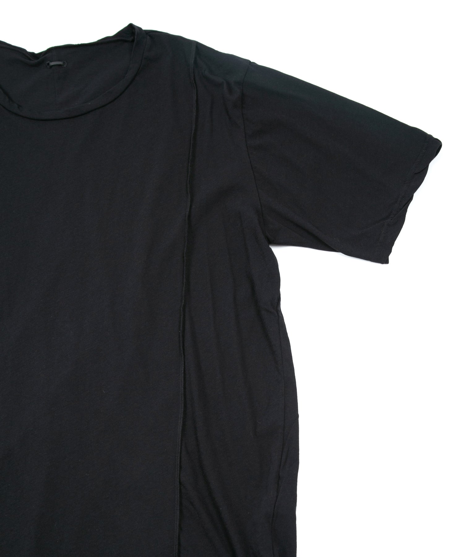 Load image into Gallery viewer, Hard Twist Cotton Oversize Crew Neck T-shirt - BLACK