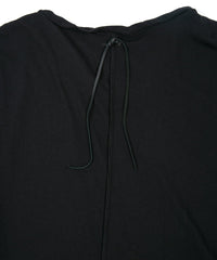 80/2 強撚天竺 オーバーサイズ クルーネック T シャツ - BLACK