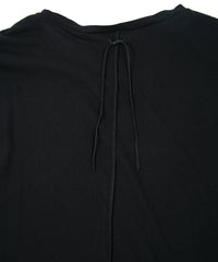 Hard Twist Cotton Over Size Sleeveless Cut&Sew - BLACK