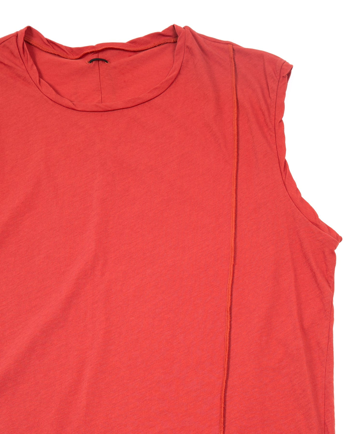 80/2 強撚天竺 オーバーサイズ ノースリーブ カットソー - RED