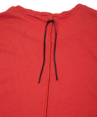 80/2 強撚天竺 オーバーサイズ ノースリーブ カットソー - RED