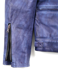 [Burning dyed] Domestic Vegetable Full Tanned Steer Double Riders jacket