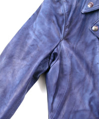 [Burning dyed] Domestic Vegetable Full Tanned Steer Double Riders jacket